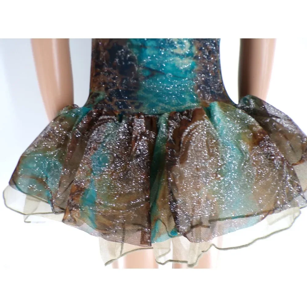 Pre-Owned Dance Costume Unbranded L0215 Medium Child Brown Jazz